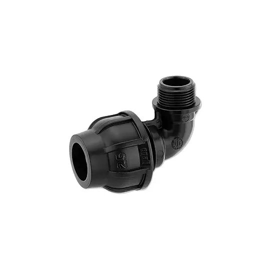 Günstig GEBO-Plast-Klemmverbinder Winkel 90° - 25 mm x 3/4'' Außengewinde - für PE-Rohre - 13092502