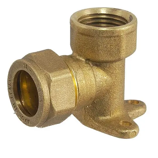 Messing-Klemm-Wandwinkel für Kupferrohre 22 x 3/4'' IG für Heizung und Trinkwasser Preiswert