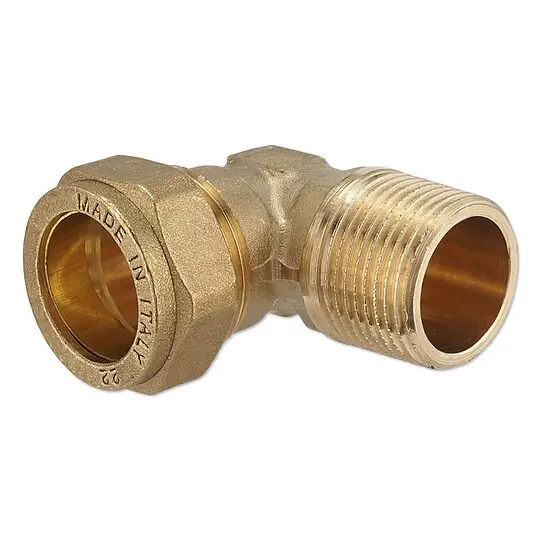 Billig Klemmverschraubung für Kupferrohre - Winkel 15 mm x 1/2'' AG für Heizung und Trinkwasser