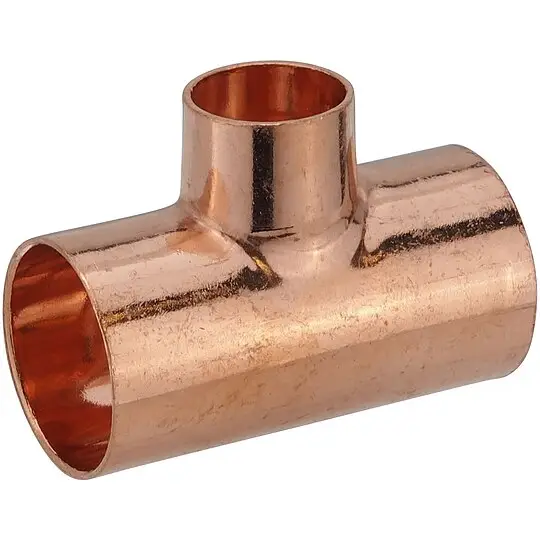 Kupfer-Löt-T-Stück - 28 x 15 x 28 mm - mit DVGW-Zulassung Knallerangebot