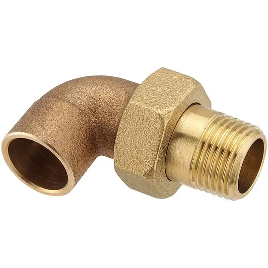 Rotguss-Löt-Winkelverschraubung 90° - 28 mm - 1'' AG - konisch dichtend - mit DVGW-Zulassung Meistverkauft