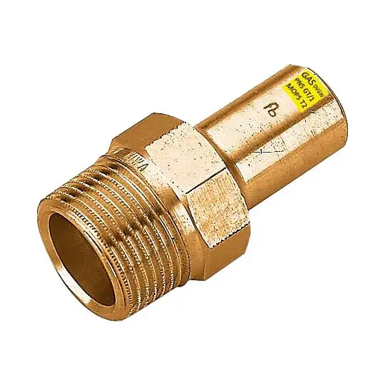 Preisreduziert Einsteckstück aus Rotguss 22 mm - 3/4'' AG - DVGW-zertifiziert