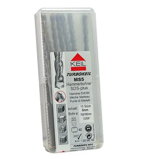 Bestpreis KEIL Hammerbohrer TURBOKEIL MS5 / 10er-Set 6 x 160 x 100 mm - 253.960.165