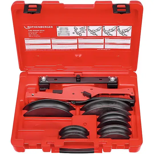 Abverkauf ROTHENBERGER Rohrbiege-Set für Alu-Verbundrohr 14, 16, 18, 20, 26 mm - im Kunststoffkoffer