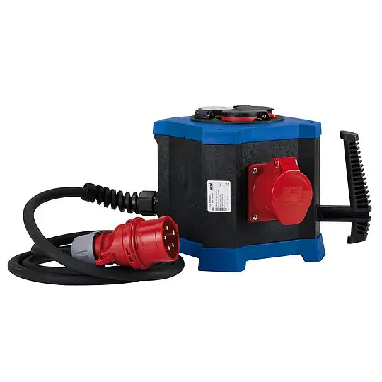 Ausverkauf HEDI Mobiler Steckdosenverteiler - Anschlussleitung 2,5 m - 5 x 16 A / 400 V auf 250 V + 5 x 16 A / 400 V - IP44