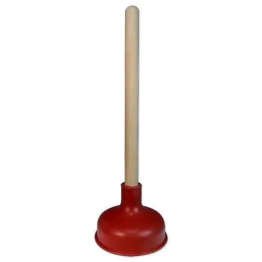 Sonderangebot Gummi-Ausgussreiniger Pümpel Rohrreiniger Ø 135 mm - mit Holzstiel