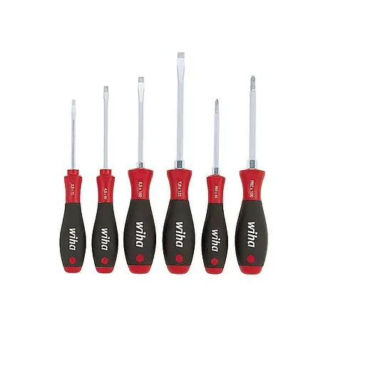 Nur Heute Wiha SoftFinish® Schlitz/Kreuzschlitz-Set 6-teilig - 308 HK6 - Sechskantklingen - 21248