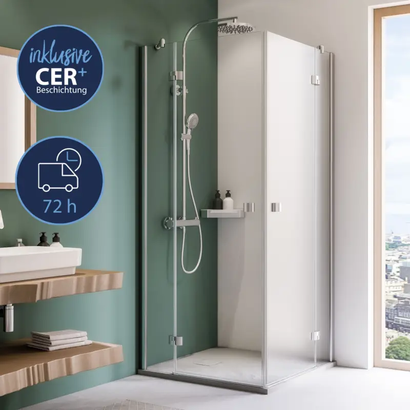 QUICK 72 Espira Eckeinstieg Drehtür, 4-teilig Top-Angebot