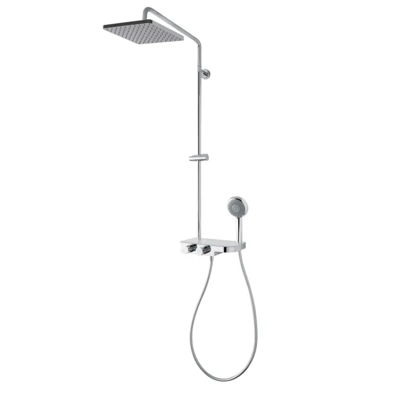 Billig Aquamaxx 340 eckig, hochglanz verchromt mit Glasablage