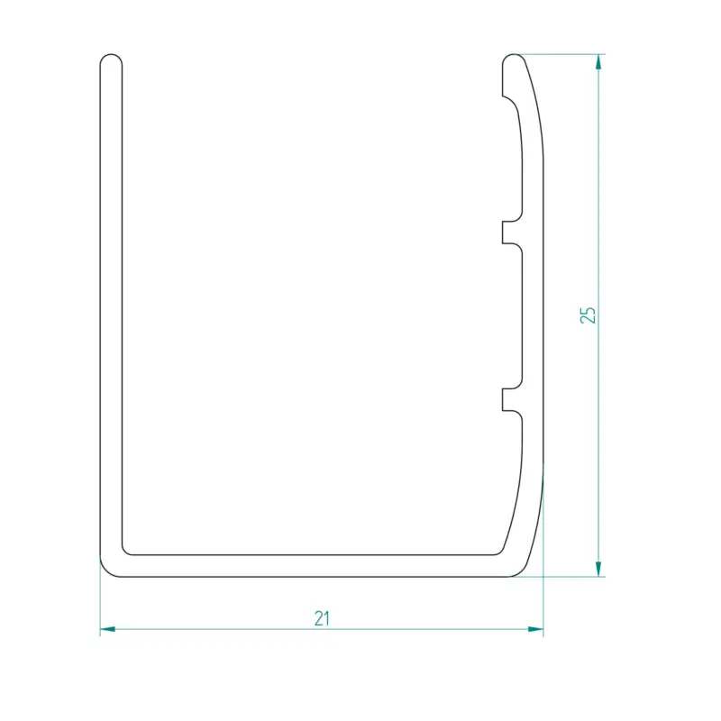 Wandanschlussprofil, gerade, senkrecht, 1850 mm, Ibiza Plus, Angebot