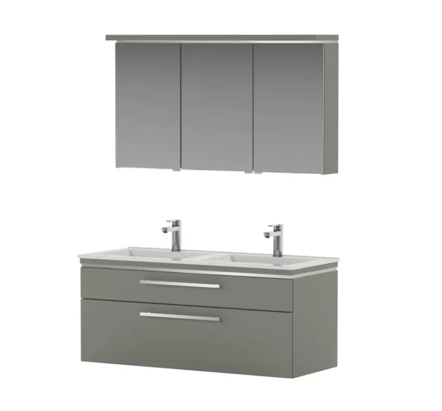 Ausverkauf Puris Cool Line Badmöbel Set 122 cm breit kombinierbar