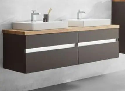 b.essence Set - Doppel-Waschtisch mit Unterschrank - 160 cm breit Sichere Zahlung
