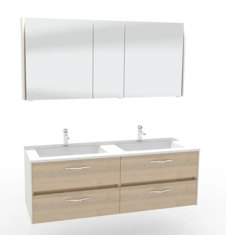 Solange Der Vorrat Reicht Pelipal 6010 Badmöbel-Set, Doppelwaschplatz, 153 cm