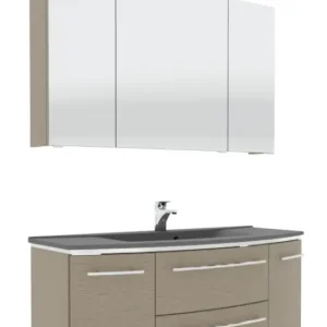 Geprüft Marlin 3040city Badmöbel Set mit Mineralmarmorwaschtisch - 120 cm