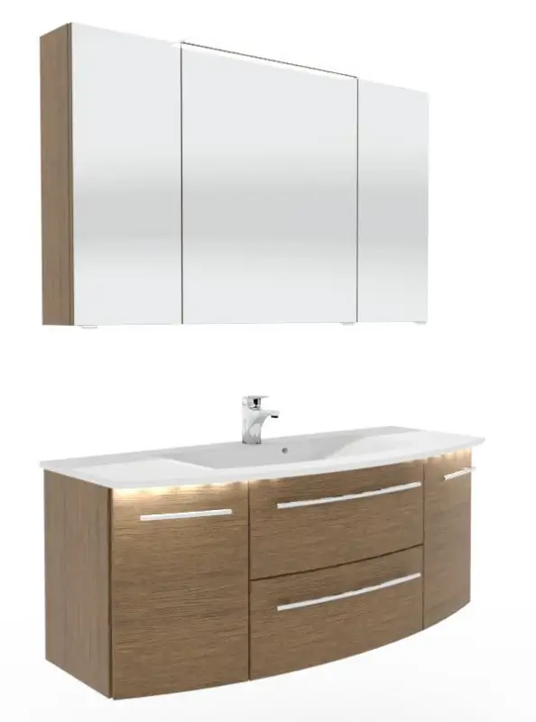 Marlin 3040city Badmöbel Set mit Keramikwaschtisch - 120 cm Angebot