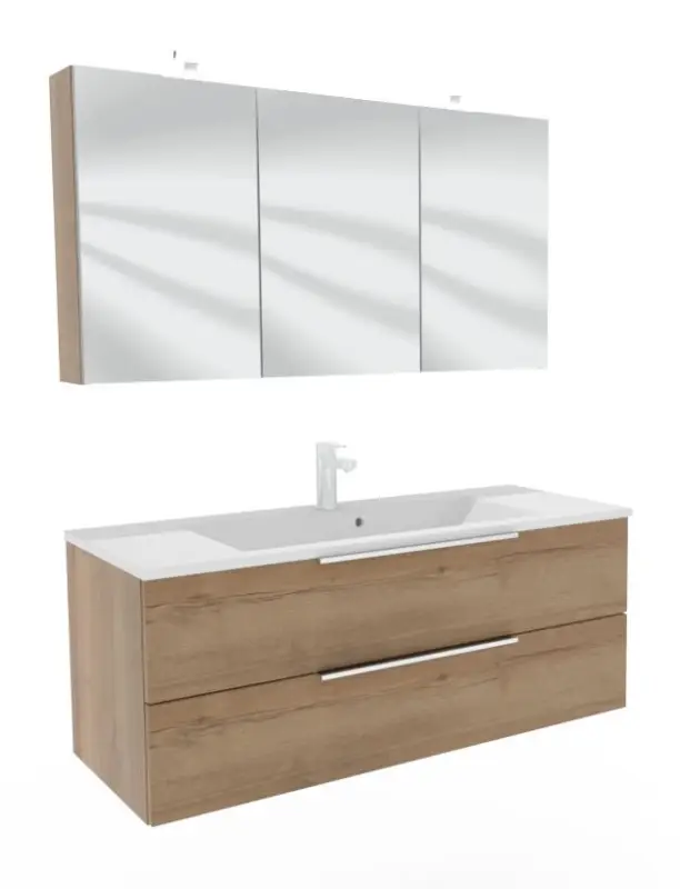 Jetzt Kaufen Puris Fresh Badmöbel Set mit Mineralmarmor- oder Glaswaschtisch - 120 cm
