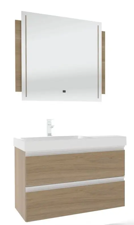 Puris c!puro Badmöbel Set - 90 cm mit Ablagefläche rechts / mit 2 Auzsügen Top-Preis
