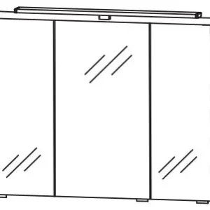 Aktuell Puris d.light Bad-Spiegelschrank 72 cm breit SET437D01
