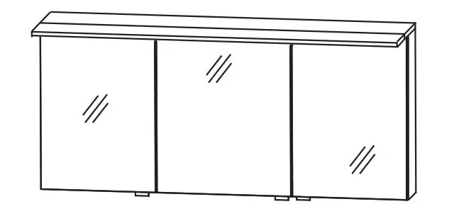 Günstig b.straight - Spiegelschrank inkl. Beleuchtung 140 cm breit