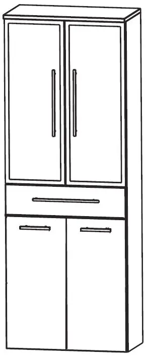 Top-Preis Puris Crescendo Bad-Hochschrank mit Wäschekippe 60 cm breit HNA056B7W