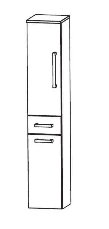 Rabatt Puris Speed Bad-Hochschrank 30 cm breit mit Wäschekippe HNA053AW