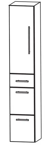 Puris Fine Line Bad-Hochschrank 30 cm breit HNA0930 L/R Direktkauf