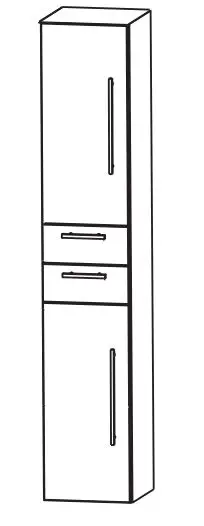 Finale Aktion Puris Fine Line Bad-Hochschrank 40 cm breit HNA044001 L/R