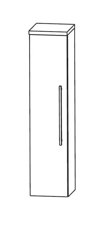 Puris Speed Bad-Mittelschrank 30 cm breit mit Innenschubkasten MNA843A Highlight