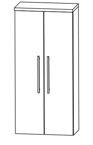 Kostenfreie Lieferung Puris Fine Line Bad-Mittelschrank 60 cm breit MNA816A7