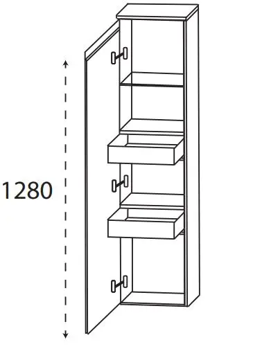 Nur Heute Puris New Xpression - Mitteschrank mit Innenschubkästen - 32,5 oder 42,5 cm breit
