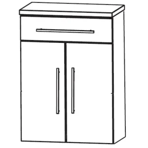 Versand Am Gleichen Tag Puris Classic Line Bad Highboard 60 cm breit HBA556A7M