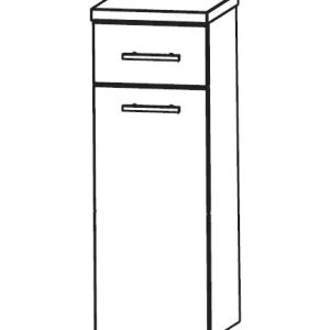Beliebt Puris Classic Line Bad-Highboard mit Wäschekippe 40 cm breit HBA554A7W