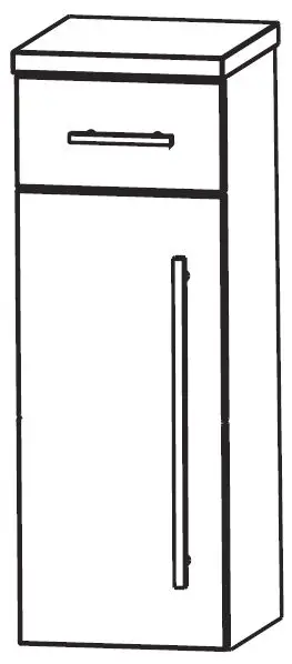 Letzte Chance Puris Crescendo Bad-Highboard 40 cm breit HBA554A7M