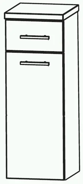 Puris Swing Bad-Highboard mit Wäschekippe 30 cm breit HBA553A7W Gratis Versand