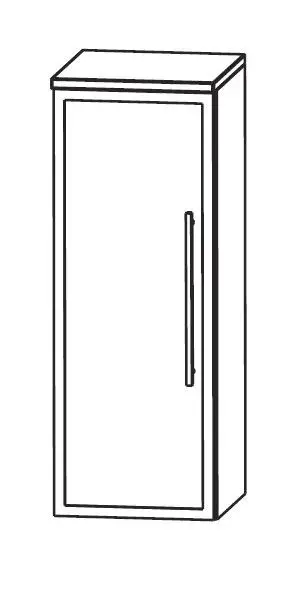 Puris WoW Bad-Highboard 30 cm breit HBA513B Highlight