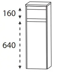 Aktuell Puris New Xpression - Highboard / 32,5 oder 42,5 cm breit