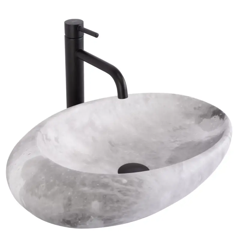 Neuheit Aufsatzwaschbecken Rea Roxy C Stone L.GREY