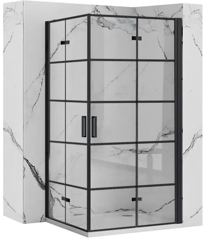 Neue Ware Duschkabine Rea Molier Black Double 80x90