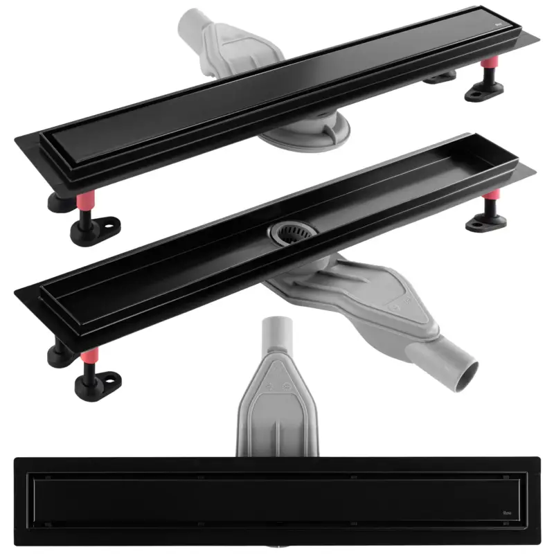 Neu Duschrinne REA Neox Superflow Black 70