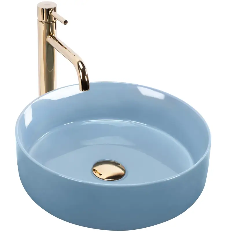 Neu Aufsatzwaschbecken Rea SAMI L.BLUE SHINY