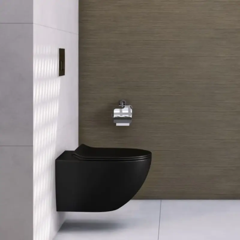 Bestseller WC Schüssel Randlos Calani Loyd Slim Black
