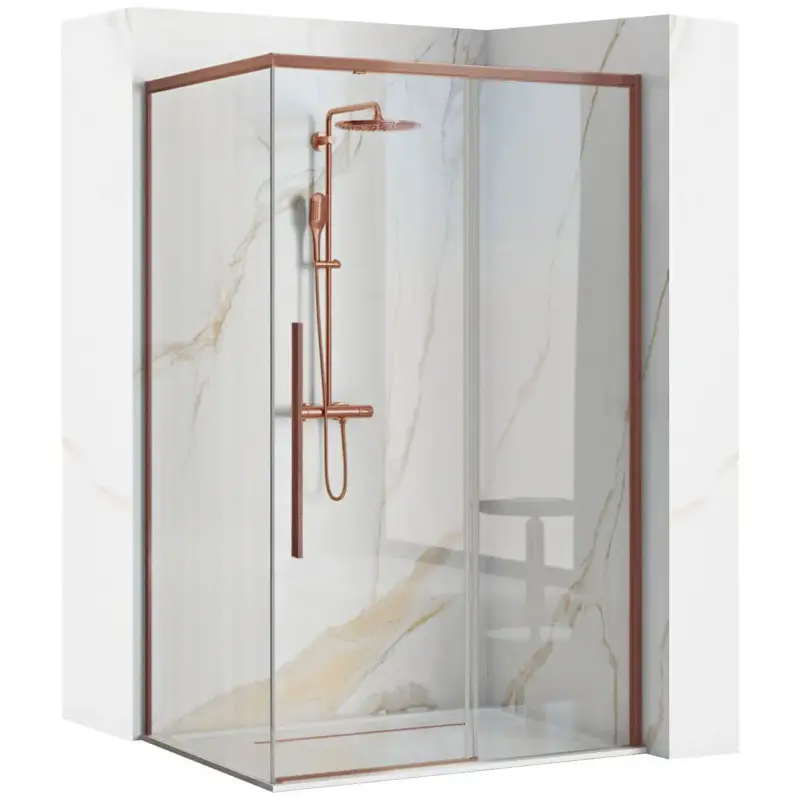 Solange Der Vorrat Reicht Duschkabine SOLAR Copper Brush 100x80