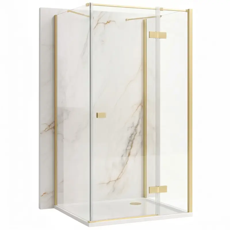 Neu Im Sortiment Duschkabine Rea Atlas 80x90 Brush Gold