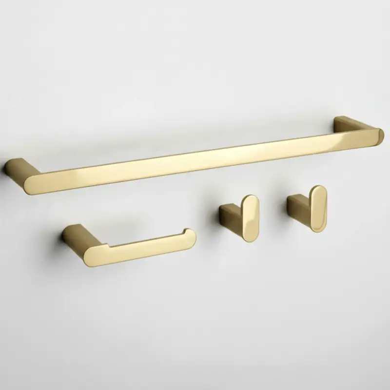 Badezimmer-Accessoire-Set Mati Gold 4-teilig Preis Gesenkt