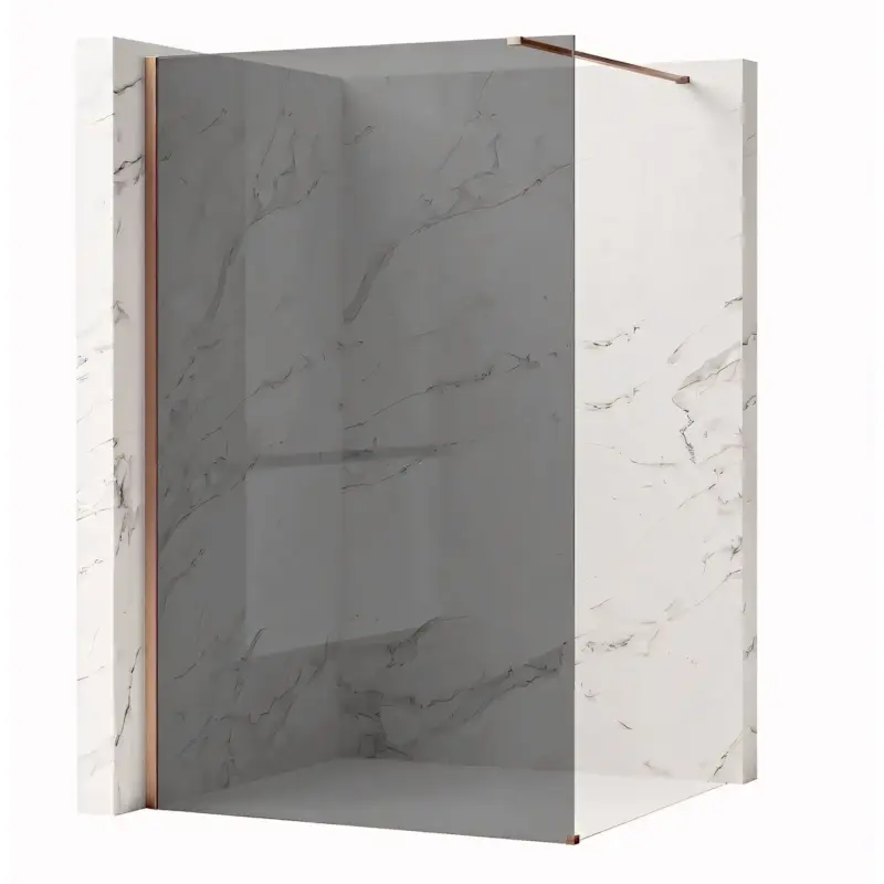 Neue Kollektion Duschwand Rea Flexi Grey / Brush Copper 120