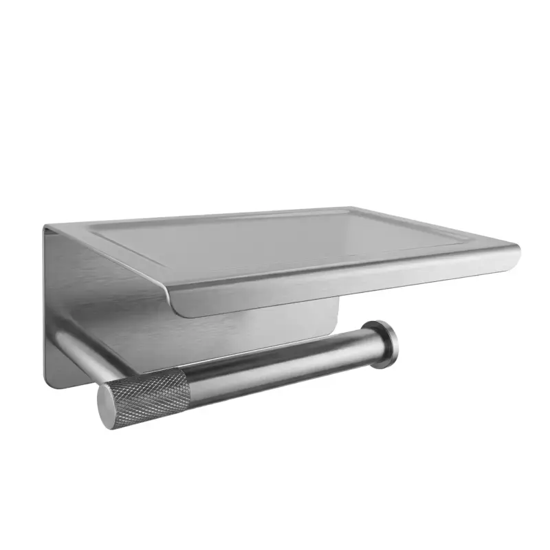 Toilettenpapierhalter mit Ablage 6613 Modern Nickel Brush Super-Preis