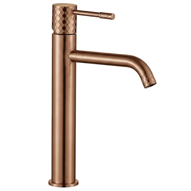 Nur Heute Waschbeckenarmatur Rea Lungo Diamond Brush Copper high