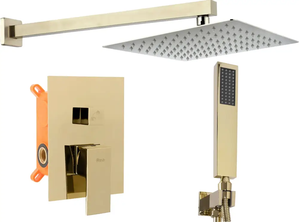 Unterputz Duschgarnitur FENIX GOLD + BOX Must-Have