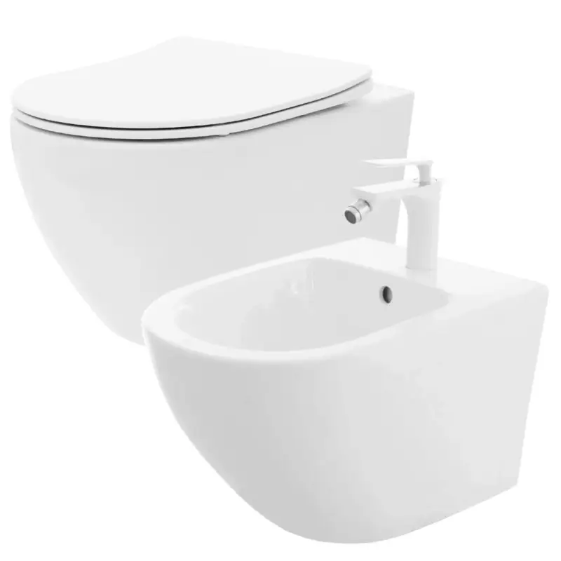 Sofort Bestellen WC Schüssel Carlo Flat Mini Rimless + Bidet Carlo Mini