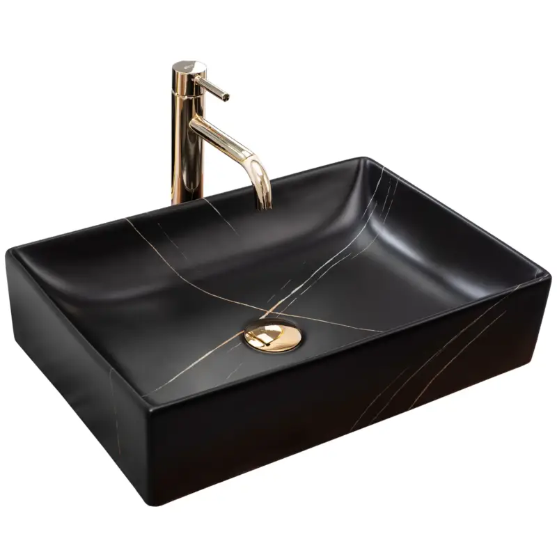 Aufsatzwaschbecken REA Inga Black Marble Mat Sale